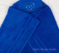 Cloud with Hearts Hooded Bath Towel Design