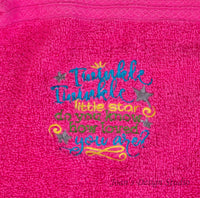 Twinkle Twinkle Little Star Hooded Bath Towel Design